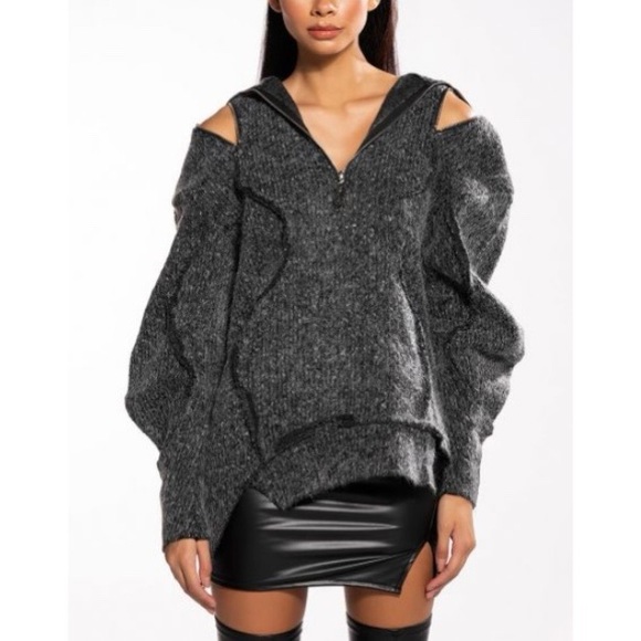 Nia Half Zip Wool-Blend Pullover - Picture 5 of 15